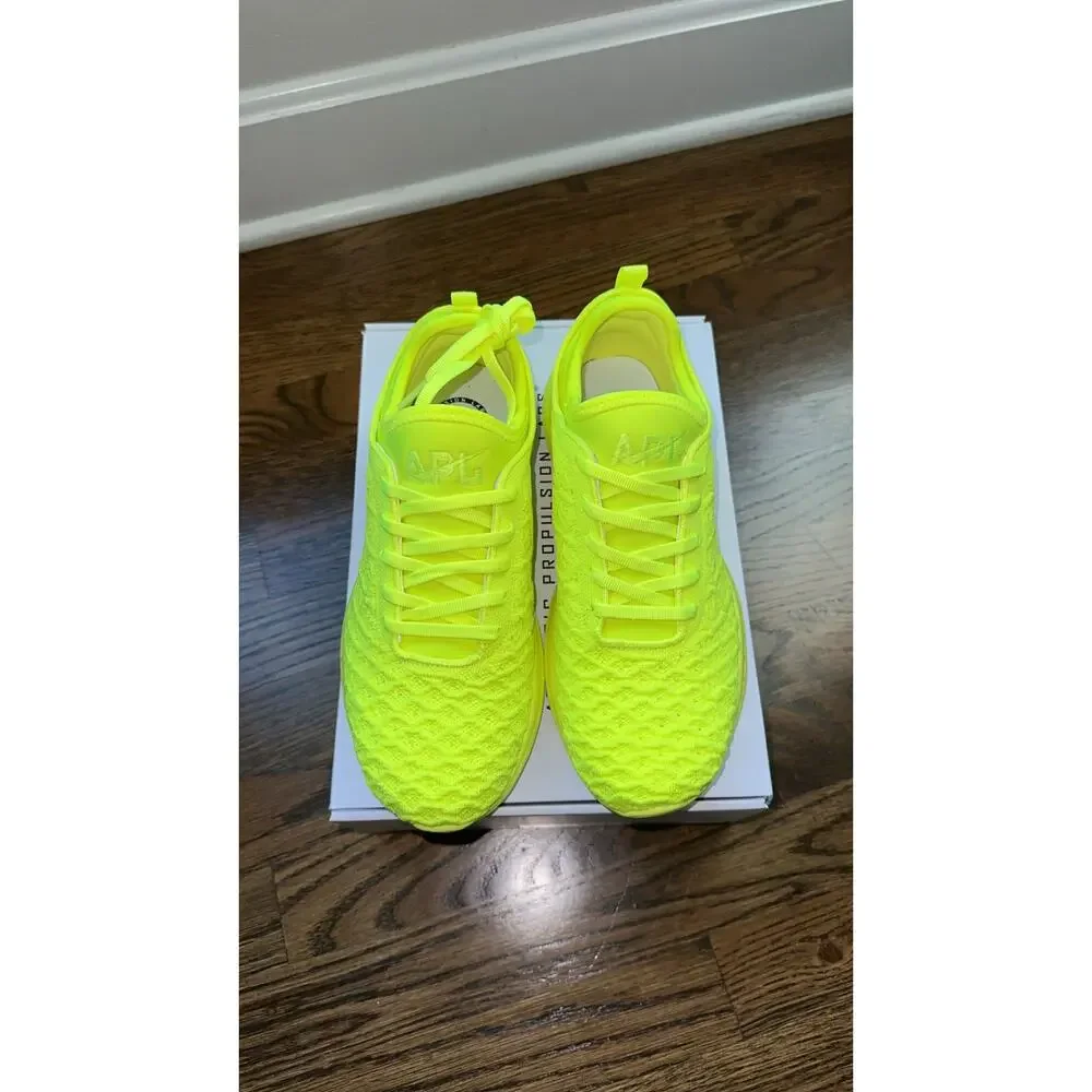 APL TechLoom Phantom Womens 8 Energy Clear Neon Yellow Green Sneakers New